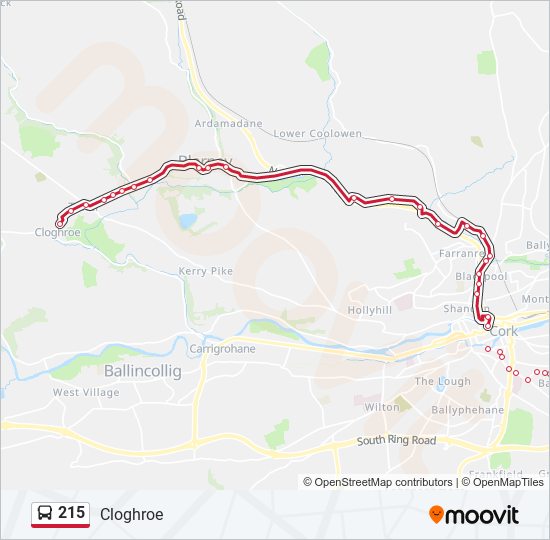 215 Bus Line Map