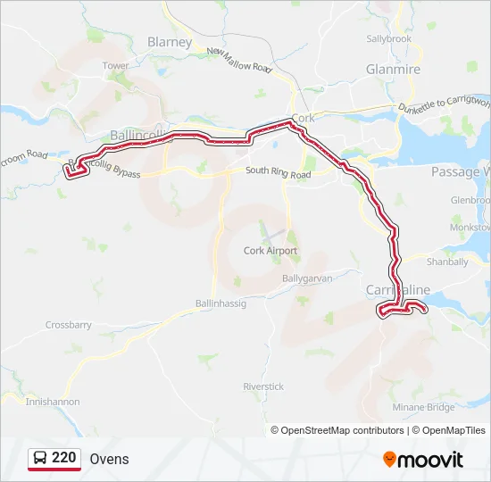 220 Bus Line Map