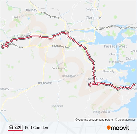 220 Bus Line Map