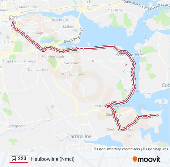 223 Bus Line Map