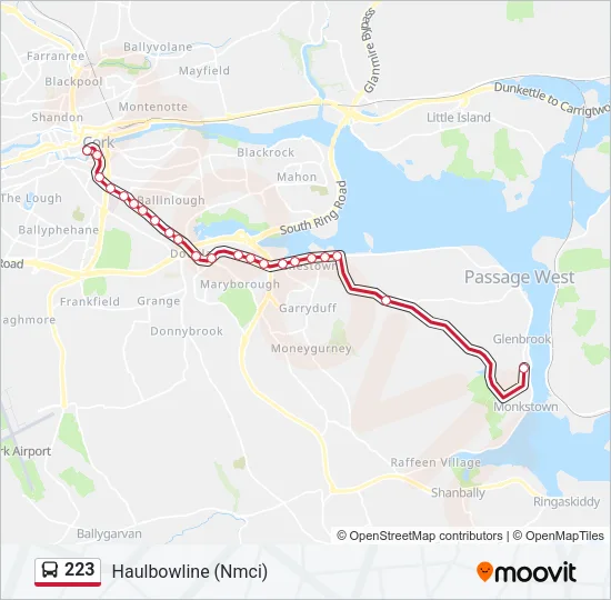 223 Bus Line Map