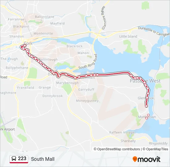 223 Bus Line Map