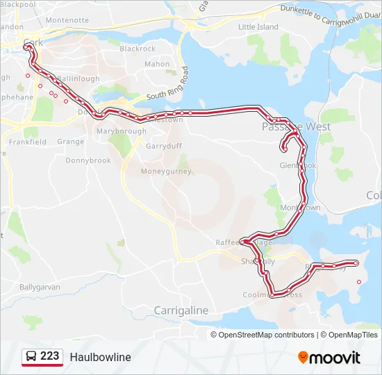 223 Bus Line Map