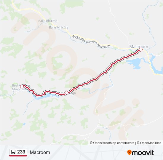 233 Bus Line Map