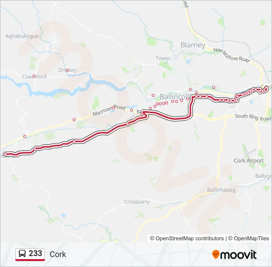 233 Bus Line Map