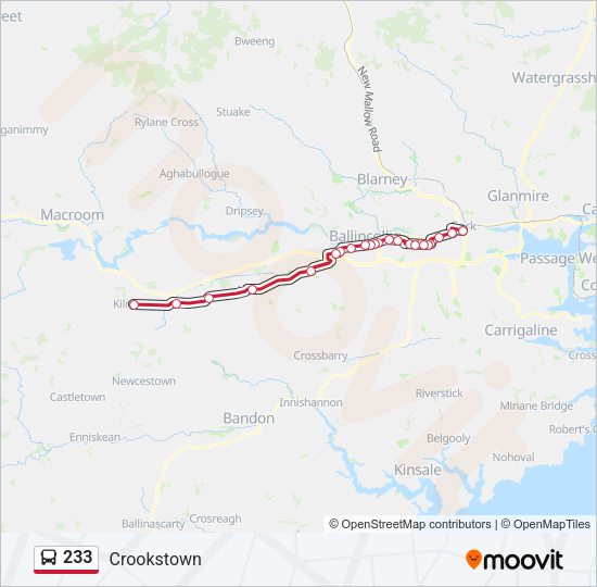 233 Bus Line Map