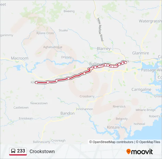 233 Bus Line Map