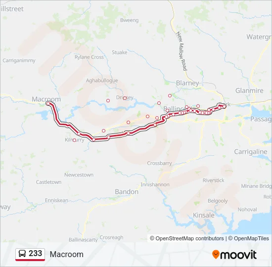 233 Bus Line Map