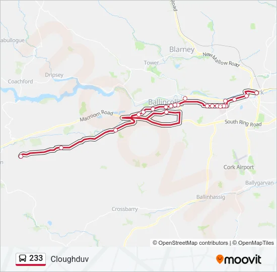 233 Bus Line Map