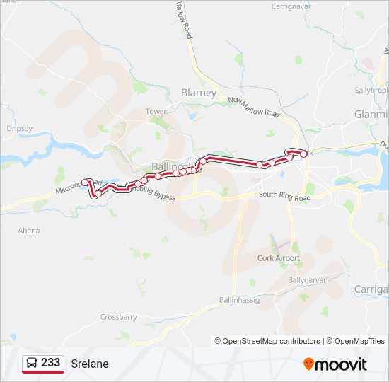 233 Bus Line Map