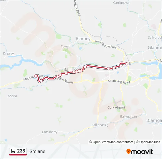 233 Bus Line Map