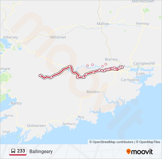 233 Bus Line Map