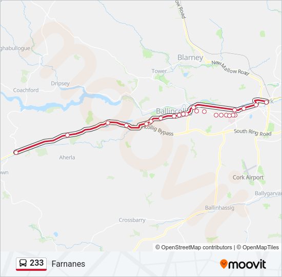 233 Bus Line Map