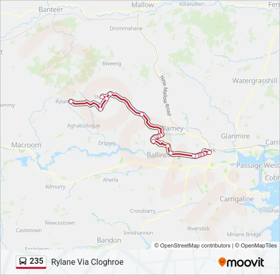 Plan de la ligne 235 de bus