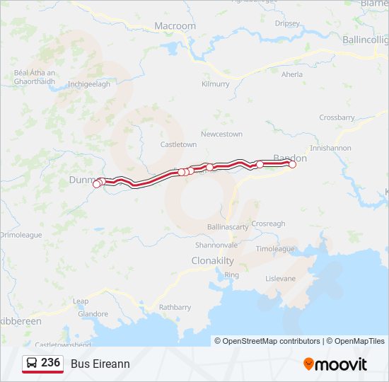 Plan de la ligne 236 de bus