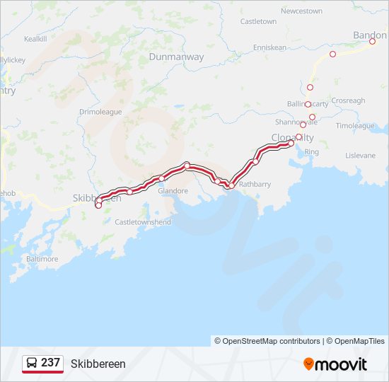 237 bus Line Map