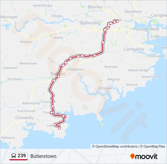 239 bus Line Map