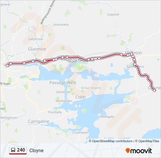 240 Bus Line Map