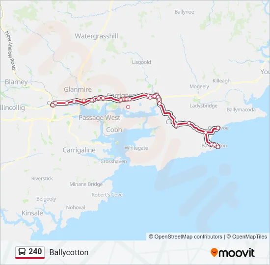 240 Bus Line Map