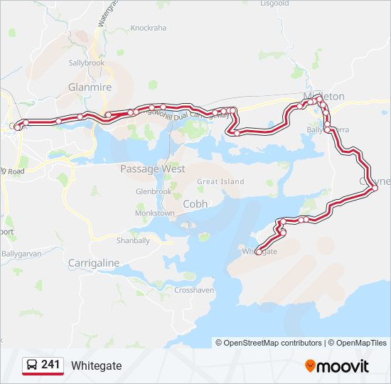 Plan de la ligne 241 de bus