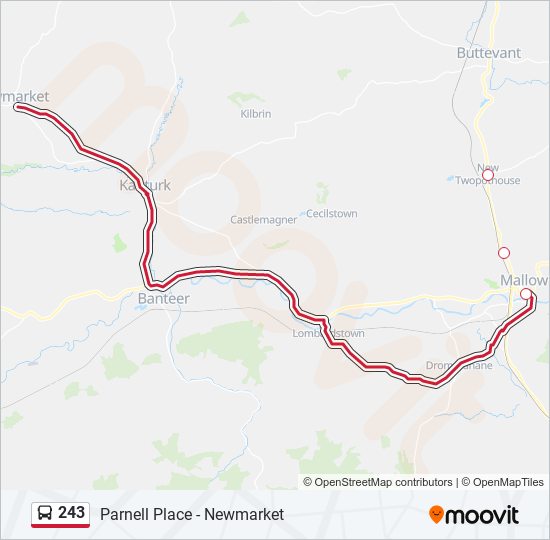 243 bus Line Map