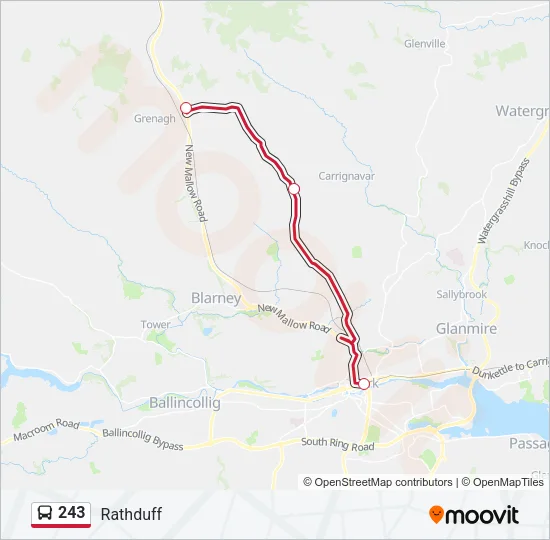 243 Bus Line Map