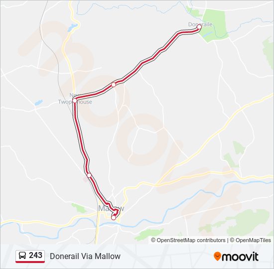 243 bus Line Map