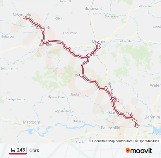 243 Bus Line Map