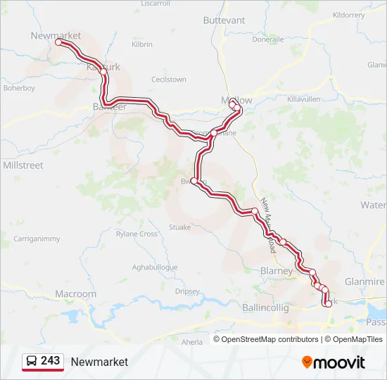 243 Bus Line Map