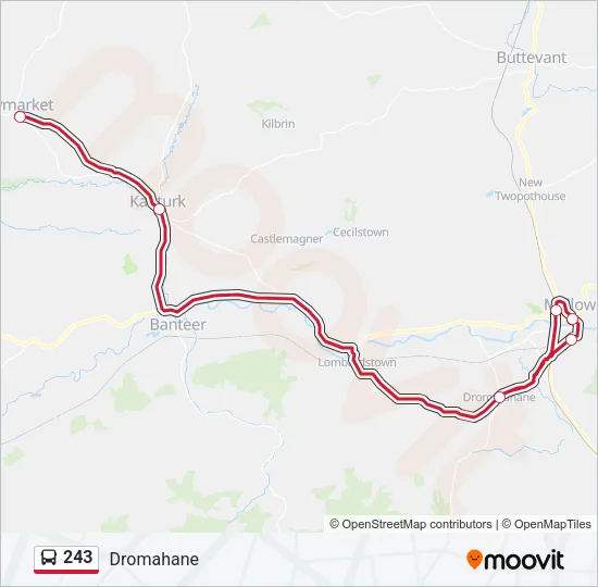 243 Bus Line Map