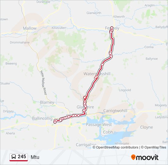 245 Bus Line Map