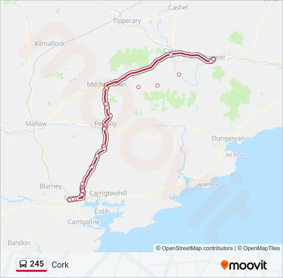245 Bus Line Map