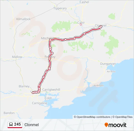 245 Bus Line Map