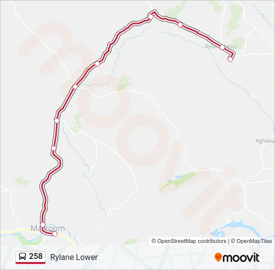 258 Bus Line Map
