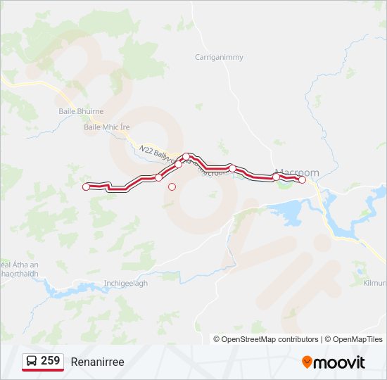 259 Bus Line Map