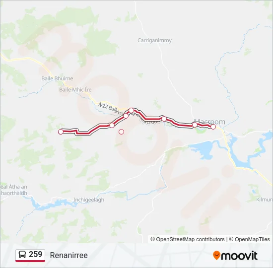 259 Bus Line Map