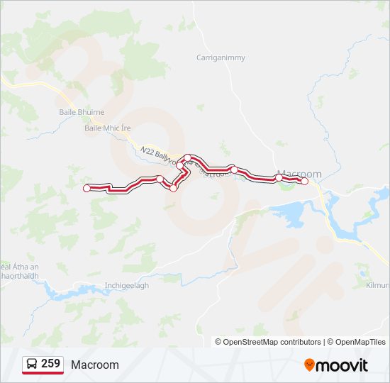 259 Bus Line Map