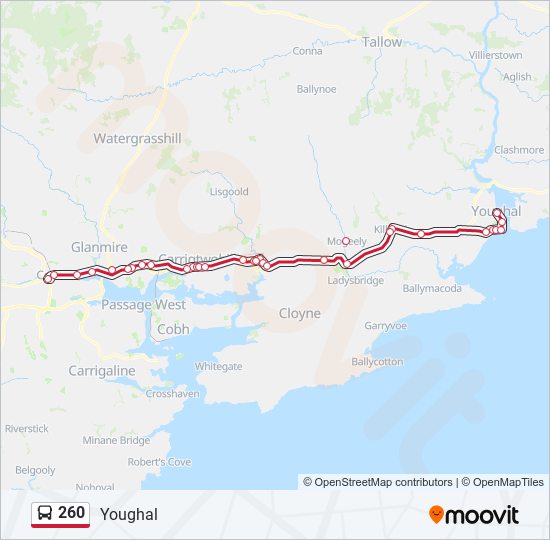 260 bus Line Map