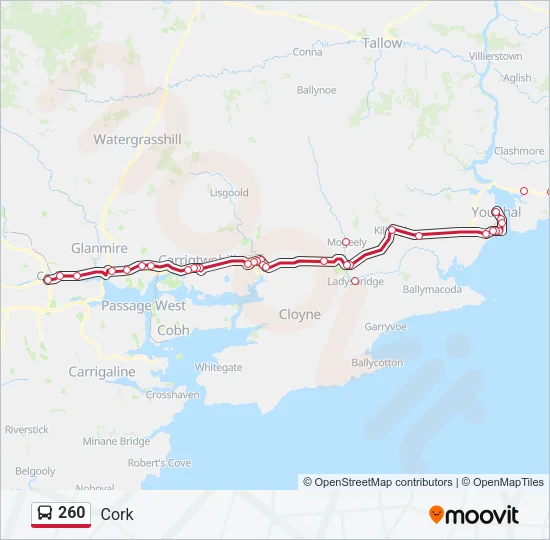260 Bus Line Map