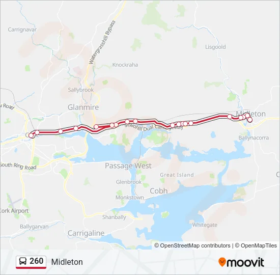 260 Bus Line Map