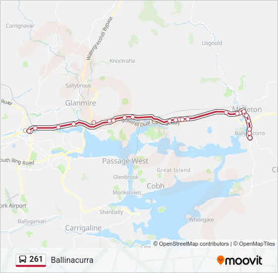 261 Bus Line Map