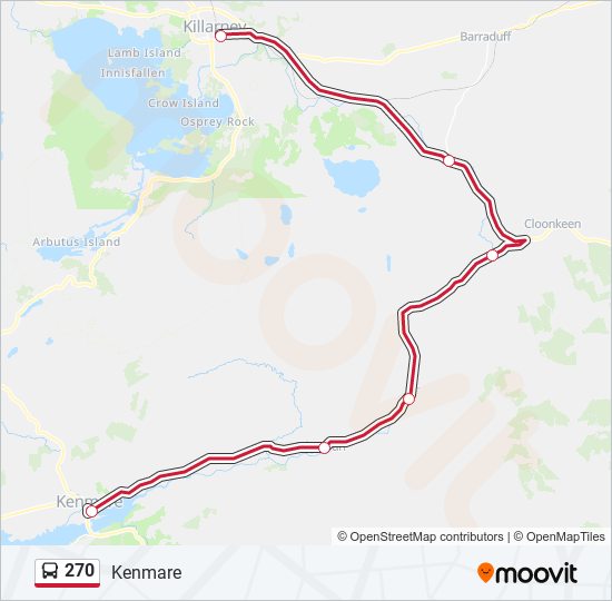 270 bus Line Map