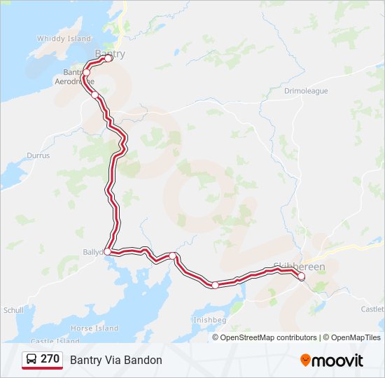 270 bus Line Map