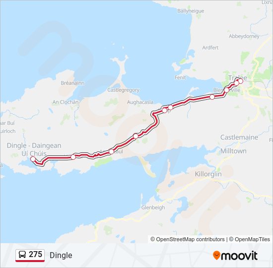 275 bus Line Map