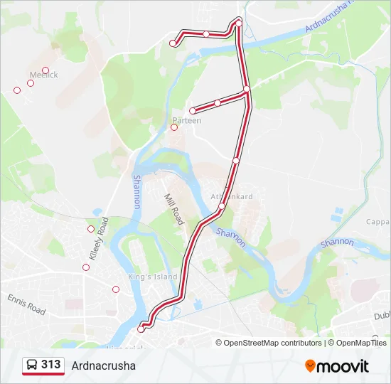 313 Bus Line Map
