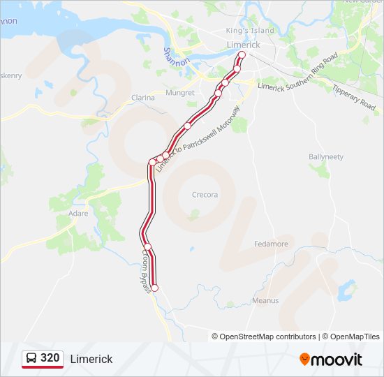 320 Bus Line Map