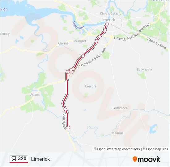 320 Bus Line Map