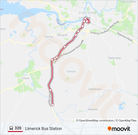 320 Bus Line Map