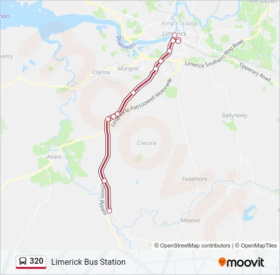 320 Bus Line Map