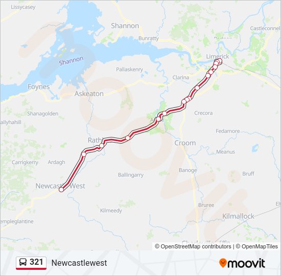 321 Bus Line Map